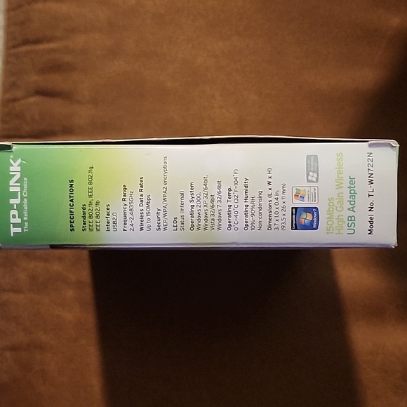 TPLink Moldel# TL-WN722N, 150Mbps High Gain Wireless USB Adapter v1.8 - Picture 5 of 9